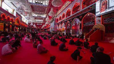 العتبة الحسينية إقامة مجالس العزاء في الصحن الحسيني المقدس للأيام الأولى من شهر محرم الحرام